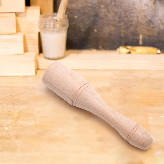 Marteau à Mortier En Bois D'Olivier – 14 Cm, Poignée Ergonomique, Pour Épices Et Herbes