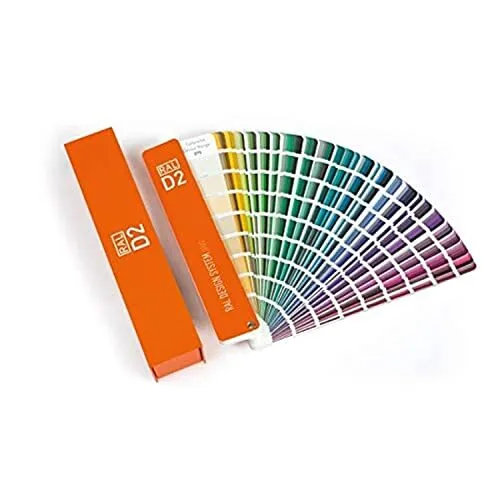 RAL D2 Color Chart, 1,825 Colors, Semi-Matte, 5 Languages
