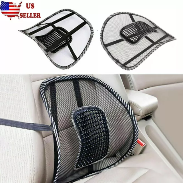 Bangled Lumbar Support, Car Lumbar Support with Double Breathable Mesh, Back  Lumbar Support for Car and Office Chair (Black 2 Pack)