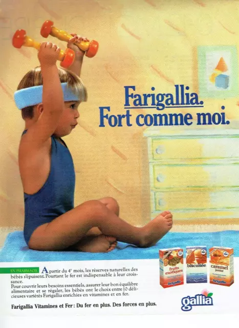 publicité Advertising 0323 1990  Gallia   Farigallia fort comme moi  bébé