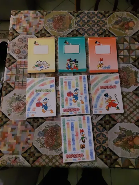 Edizione Pigna lotto n.1 di 7 quaderni nuovi soggetti Walt Disney tutti diversi