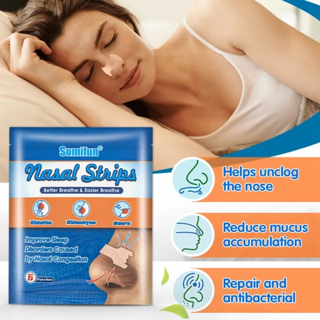 Parche nasal anti-ronquidos salud respiración mejorar el sueño//