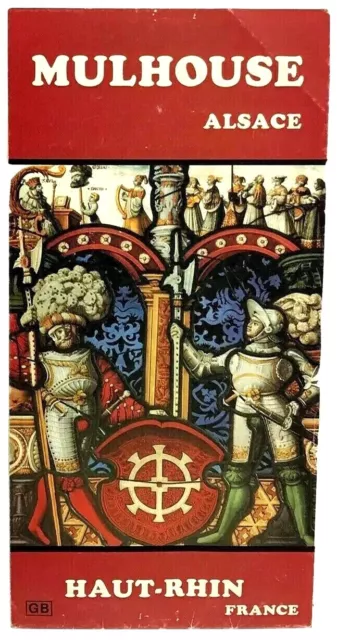 Vintage Mulhouse Alsace France Travel Brochure Map Hotels Restaurants Tourist