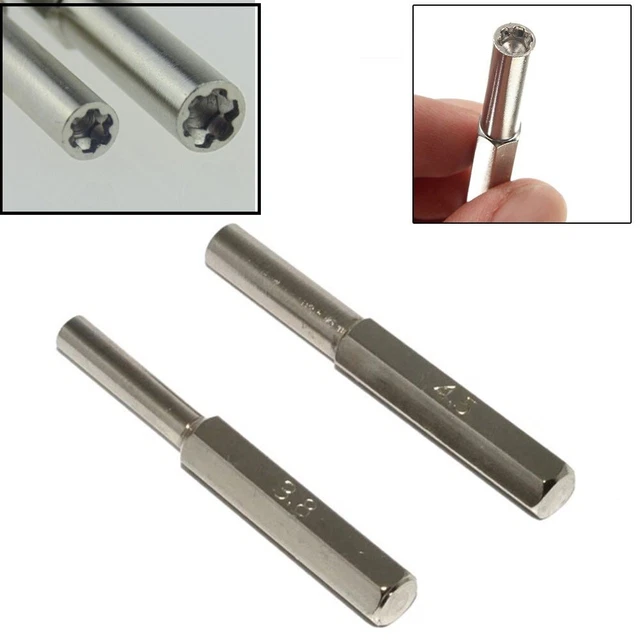 PRACTICAL SCREWDRIVER BIT Security Tool 3.8mm 4.5mm 1/2pcs 50mm Silver £4.63 - PicClick UK