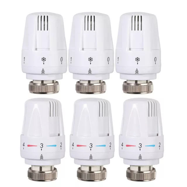 6Pcs Radiator Thermostatic Head Heater M 30 x 1.5 Heating Valve Replacement Head