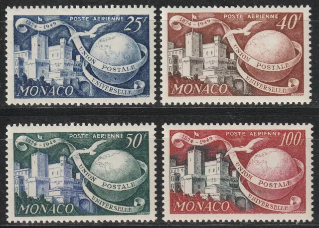 MONACO 1949 -  Poste aérienne série n° YT PA 45 à 48 -  Neufs** / MNH