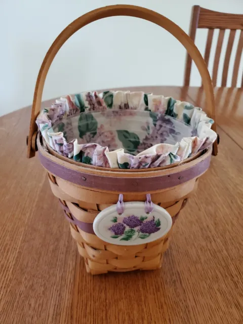 Longaberger Lilac Basket Collectors Club May Series Miniature