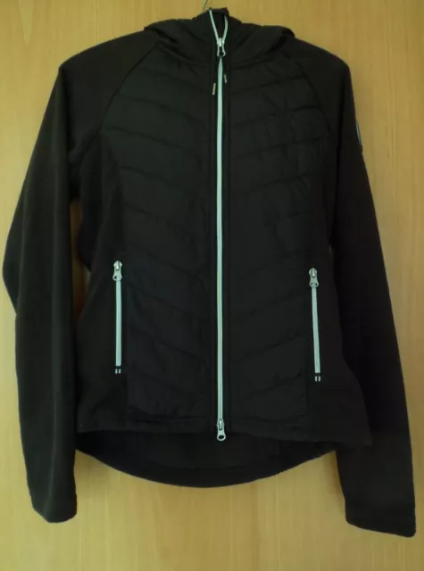 Schwarze Reitjacke mit Kapuze für Mädchen / Damen Gr. M