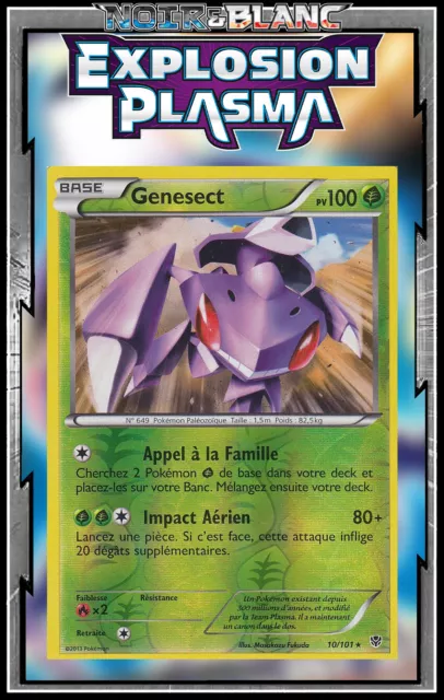 Genesect Ex 11/101 Explosion Plasma Pokemon Card Ultra Rare New French