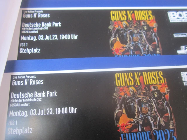 2 Tickets Guns n´ Roses Front of Stage       FOS 1        Frankfurt 03.07.2023