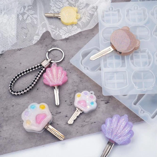 DIY UV Resin Mold Key Chain Mold Key Head Key Cover Mold Jewelry AccessorieY-wf