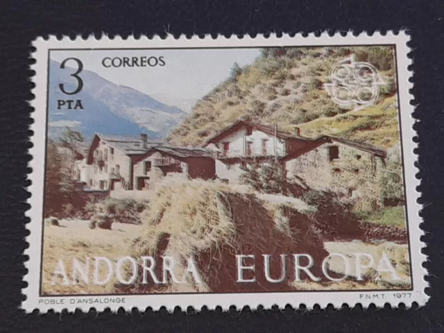 1977 Andorra Spagnola España Europa CEPT Villaggio d' Ansalonge n 100 p. 3 MNH**