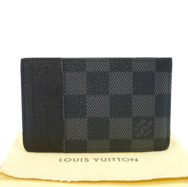 Auth LOUIS VUITTON Neo Porte Cartes Card Holder N62666 Damier Graphite #1010627