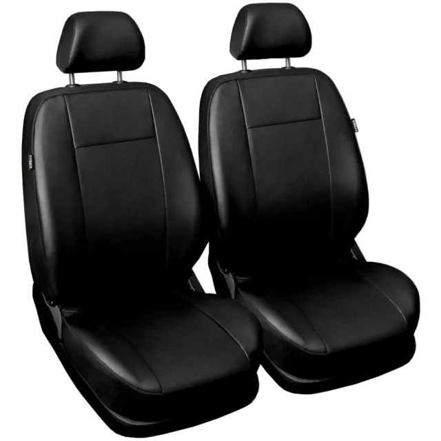 Apto para Mercedes Clase B Funda de Asiento 2 Frontal Piel Sintética Negra 61MX