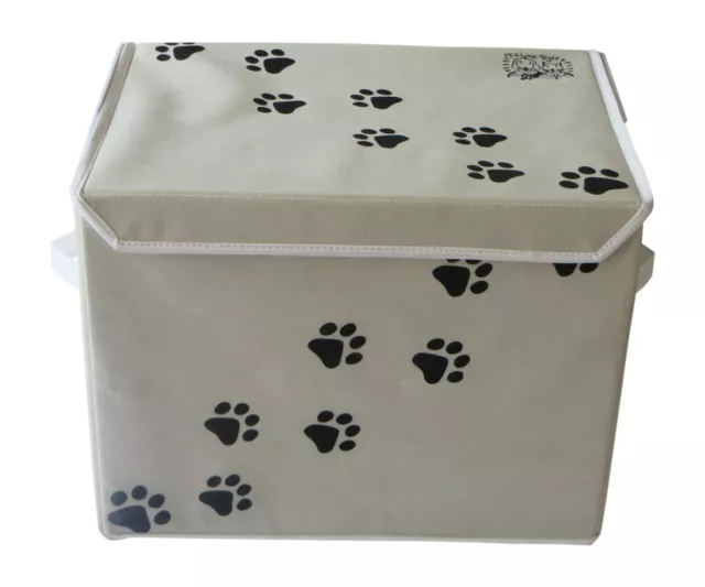 GRANDE boîte conteneur de rangement Dog Toys 16" x 12" - Ruff féline. Panier poubelle jouet chat