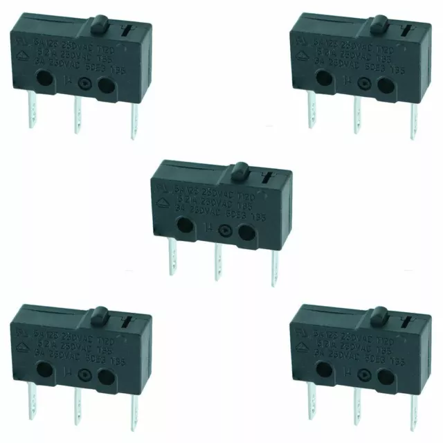 5 x Push Button V4 Miniature Microswitch SPDT 5A Micro Switch