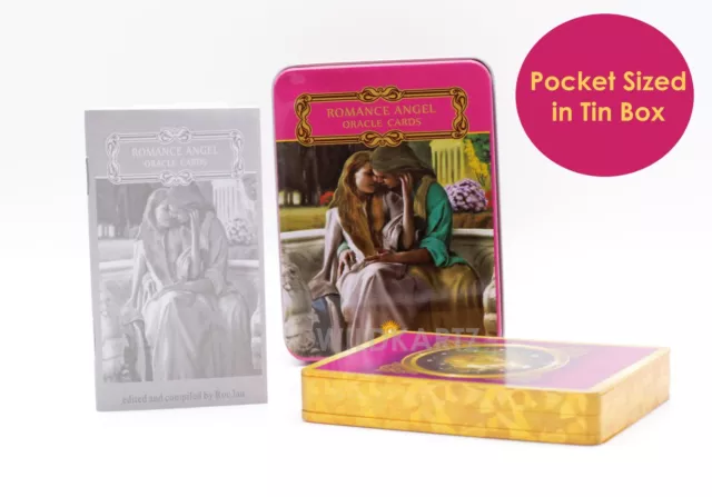 The Romance Angels Oracle Deck Tin: 44 Oracle Cards & Guidebook by Doreen Virtue
