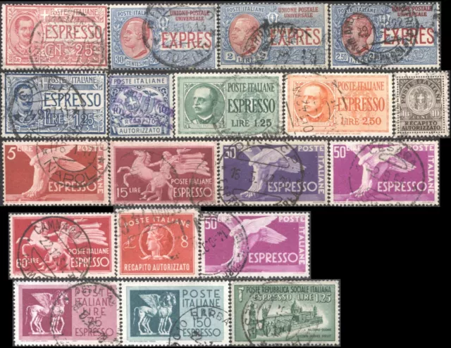 ITALIE/ITALY/ITALIA   EXPRES 19 timbres/stamps 1903-1958  Obl/Used