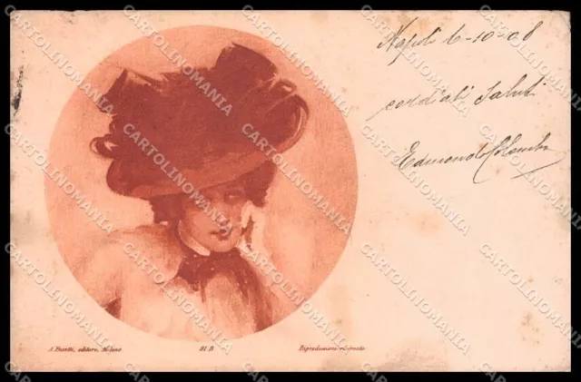 Illustratori Artist Signed Villa Art Nouveau Lady serie 91B cartolina ZG7192