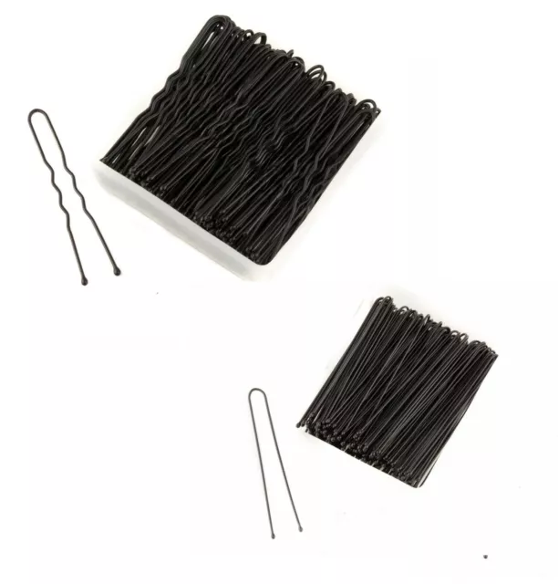 100pcs U-shaped Bun Hair Pin Clip Hair Grips Black Wavy Hair Grips Bobby Pins