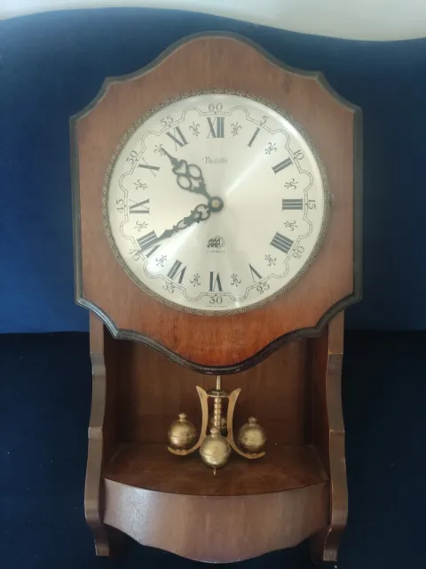 Horloge Pendule Vintage Avec Sonnerie 2 Notes A Piles Ann 70 Fonctionne