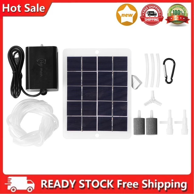 Portable Fishing Water Oxygen Pumps Pond Aquarium Air Aerator with Solar Panels
