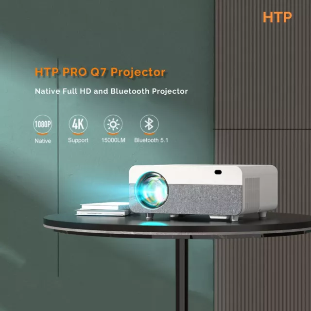 5G WIFI BLUETOOTH Native 1080P 10000Lm 4K Portable Projector Theater with  Screen $250.41 PicClick AU