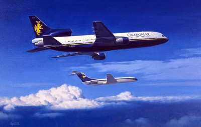 Lockheed Vc10 LOCKHEED TRISTAR VICKERS VC10 BOAC Caledonian Airliner Painting Art ...