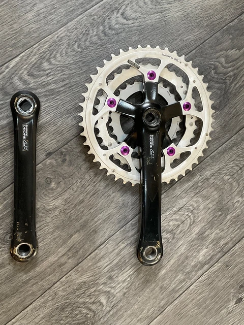 Vilebrequin vintage Shimano XT 9 vitesses : FC-M751, 175 mm