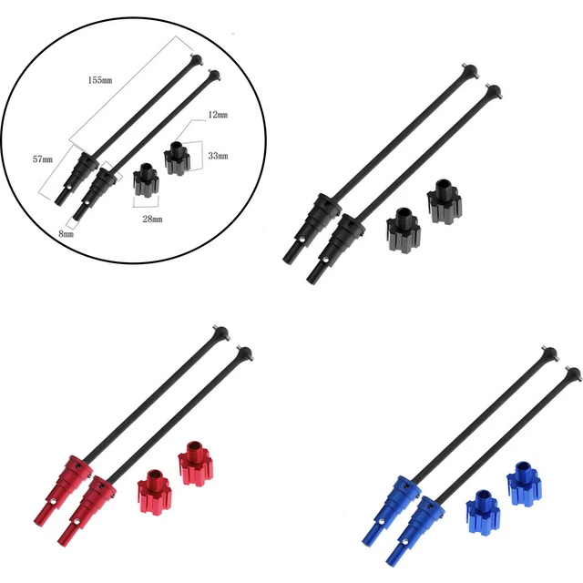 Arbres De Transmission En Acier CVD Pour Traxxas E-Revo VXL 1/10 - Réf. #8650 #8651 #8653 - Neufs