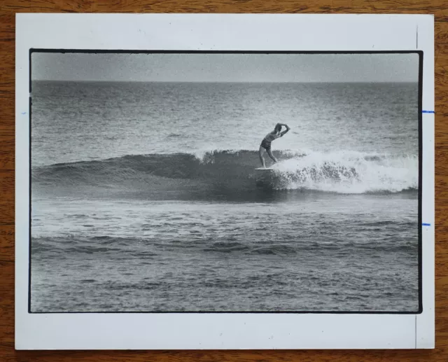 SURFER LONGBOARD SURFING PHOTO JOHNNY FAIN MALIBU CONTEST CALIF MICKY DORA 70's?