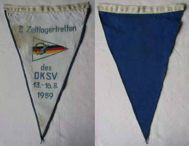 DDR Fahne Wimpel II. Zeltlagertreffen des DKSV 13.-16. August 1959 (163605)