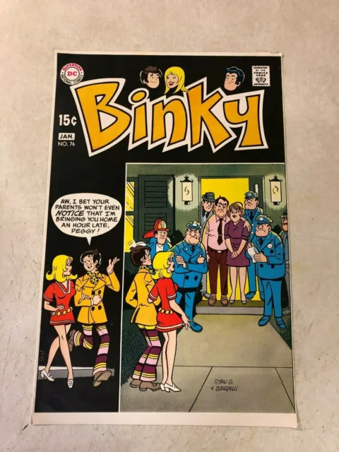 BINKY #76 art original cover proof 1971 police PEGGY late home from date