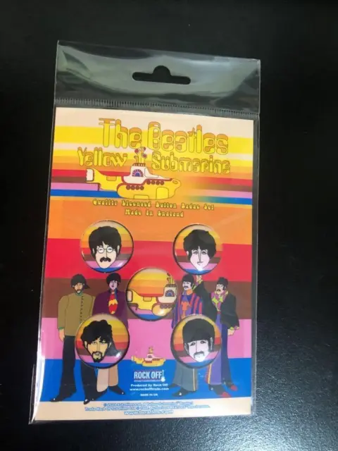 Official Licensed - The Beatles - Yellow Submarine Portrait 5 Badge Pack Pop