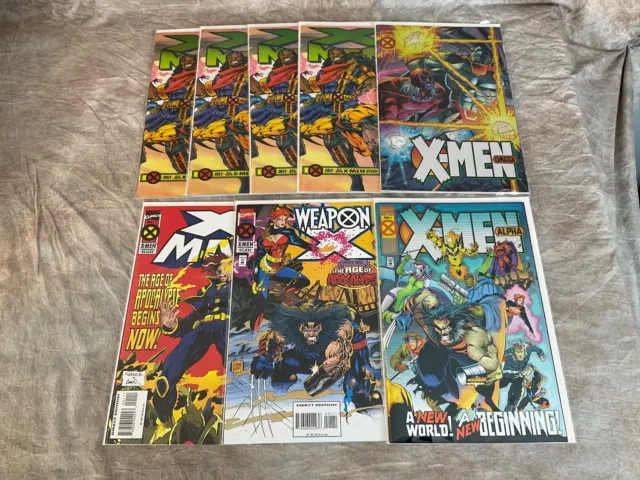 X-Men Alpha Omega Prime Nate Grey Weapon X Age of Apocalypse Comic Lot