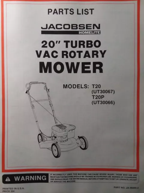 Homelite jacobsen lawn mower parts hotsell