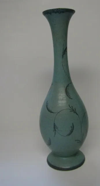 Beautiful Green Vase Made In Germany 12" Tall