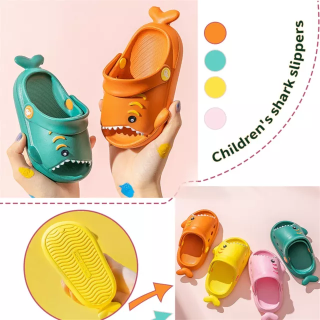 Cute Cartoon Beach Sandals Slippers Cute Shark Shoes Baby Boys Girls
