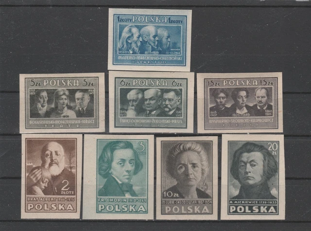 Polen- Mi.Nr.455B-462B - Freimarken.Polnische Kultur - 1947 Jahr -Postfrisch (5m