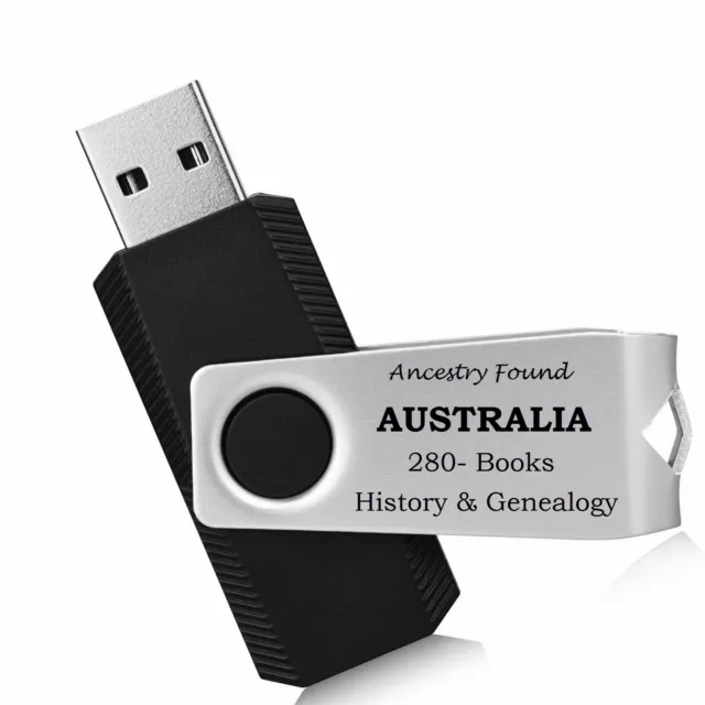 280 old books - Australia History & Genealogy  - USB Flash Drive