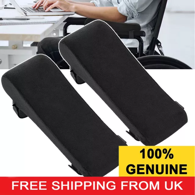 2PCS Extra Soft Memory Foam Gaming Chair Armrest Pads Cushion Comfy Elbow Pillow