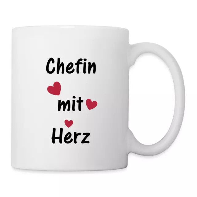 Chefin Mit Herz Vorgesetzte Teamchefin Tasse, One size, weiß