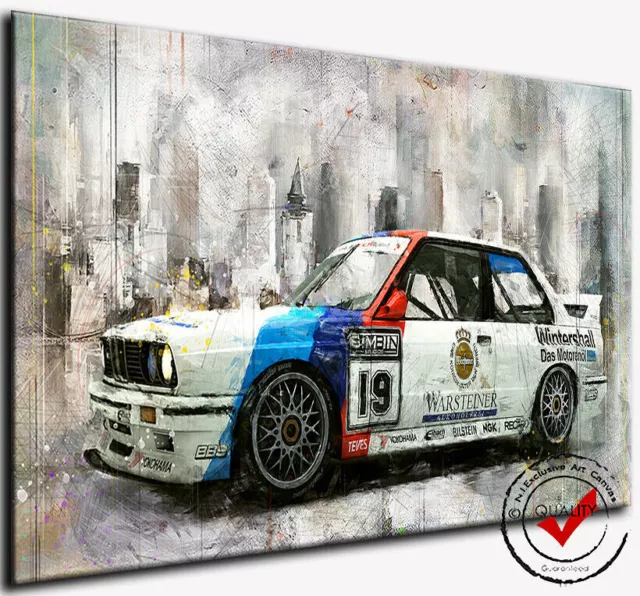 Bmw Dtm Bild Leinwand Auto Rennwagen Wandbild Motor Sport Kunstdruck  Xxl Deko