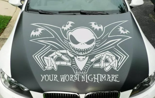 Nightmare Before Christmas Jack Skellington Vinyl Decal Side Hood Car Truck