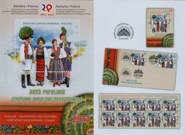 Rumänien 2013 Polen,Polskie,Freundschaftsvertrag,Krakau,Kraków Mi.6744,Block 569