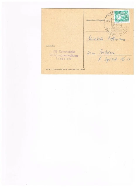 VEB KOMMUNALE WOHNUNGSVERWALTUNG gelaufen 1981 (Wohnen