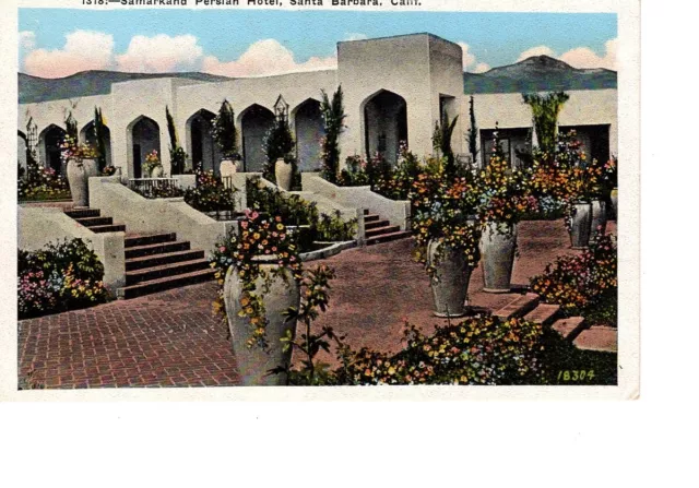 Samarkand Persian Hotel Santa Barbara California Postcard New Unposted #006