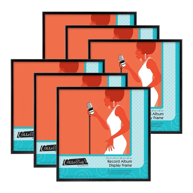 12.5" x12.5" Record Album Display Wall Frame Set of 6