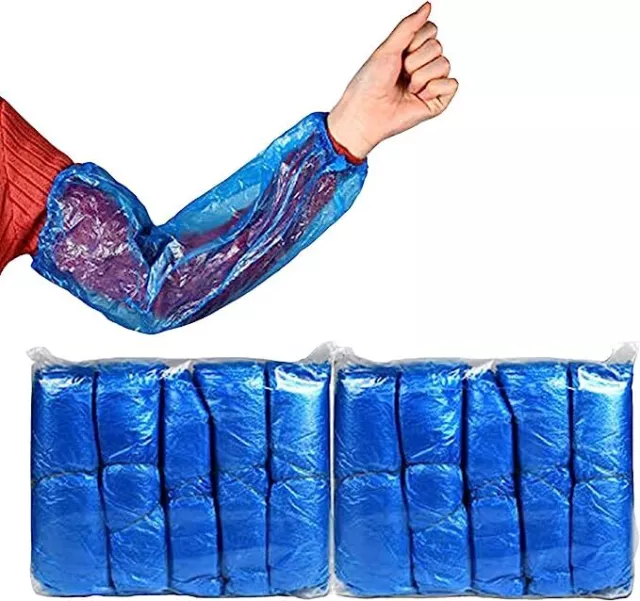 Disposable arm sleeves arm protection over sleeve waterproof oilproof Blue PE