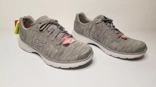 Skechers Women Sz 7.5 GoWalk Magic Melody Gray Shoes NWOB Sneakers Ortholite